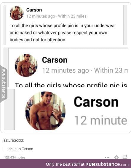 Carson needs to chill