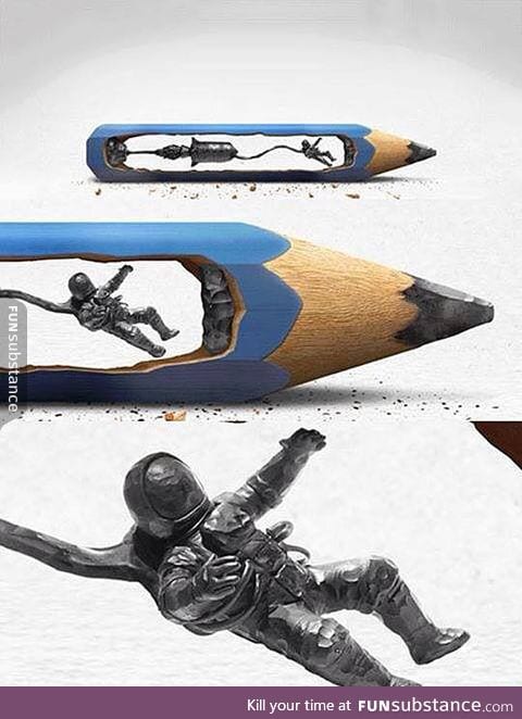 Pencil miniature sculpture