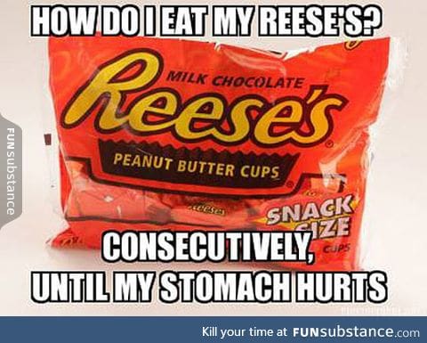 Eating Reese's