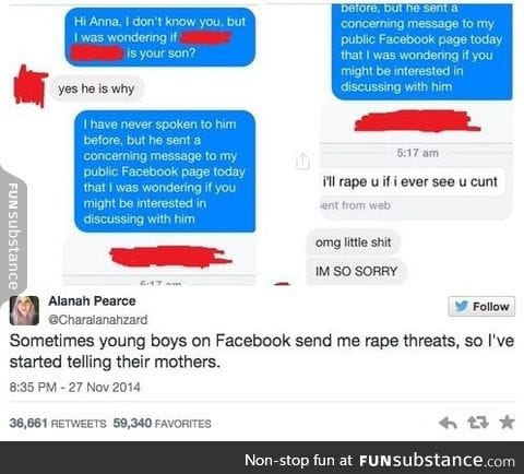 How to deal with rape threats