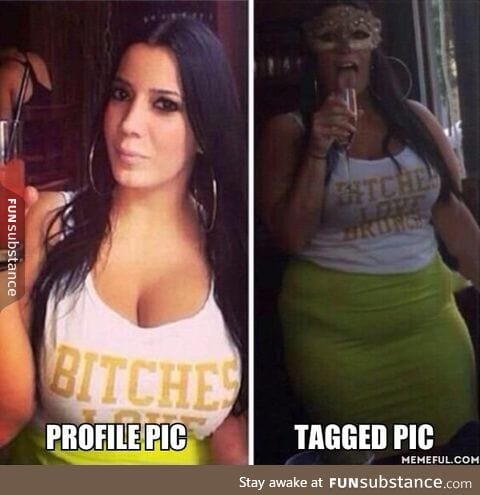 When a girl posts a picture of herself on Facebook vs. When someone else posts a picture