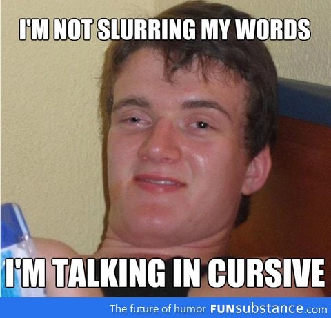 Talking in cursive