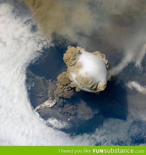 Space View of Erupting Volcano