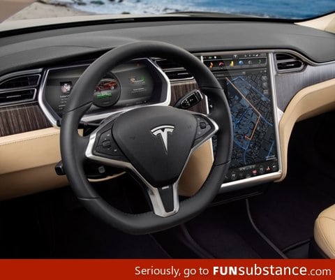 Really cool c*ckpit of the Tesla Model S