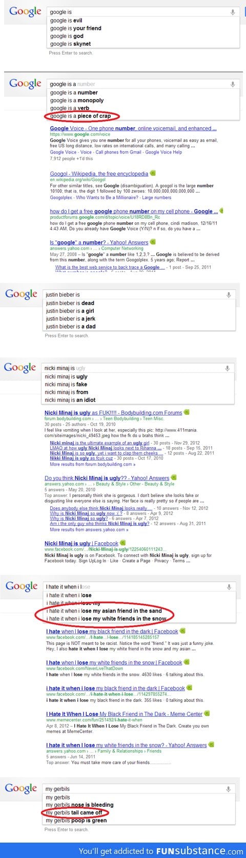 Google search fails