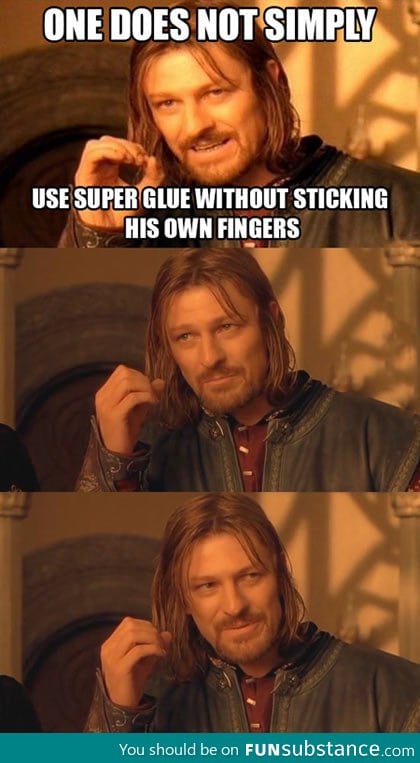 Happens to me every time I use super glue