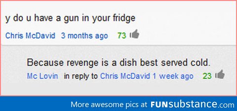 Gun in the fridge