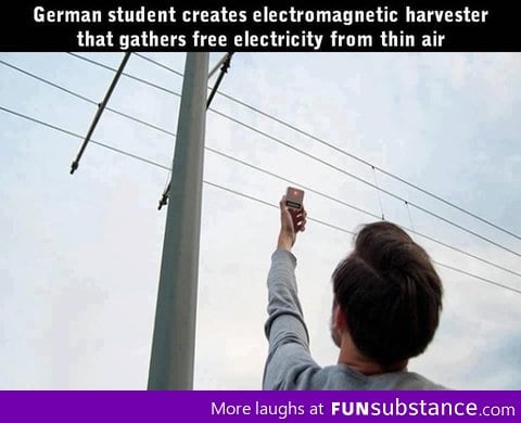 German student invents electromagnetic harvester