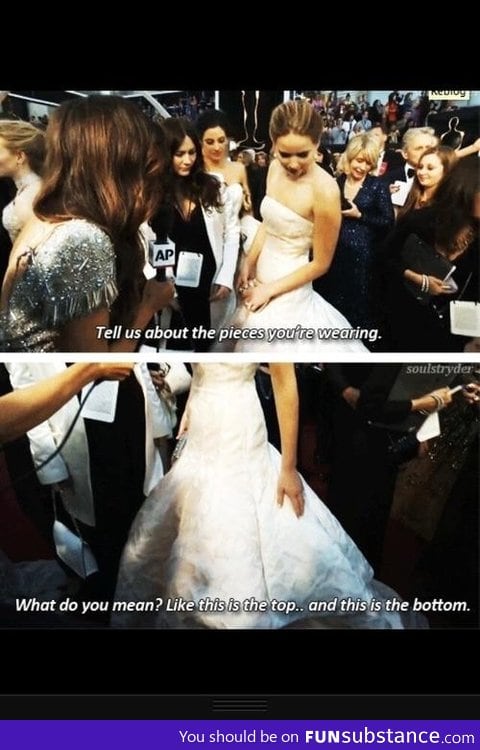 Jennifer Lawrence at the Oscars