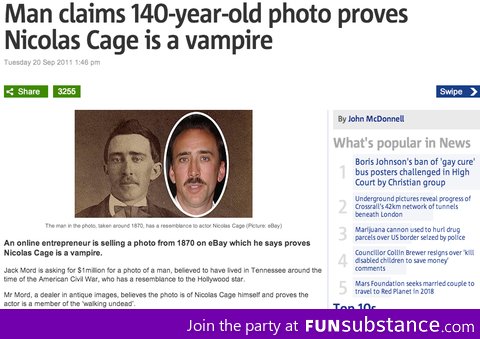 Nicholas Cage is a Vampire