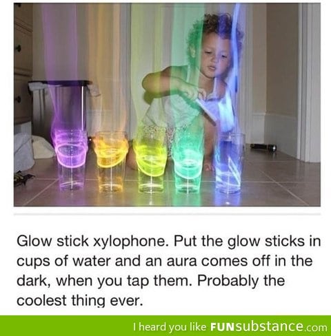 Glow stick xylophone