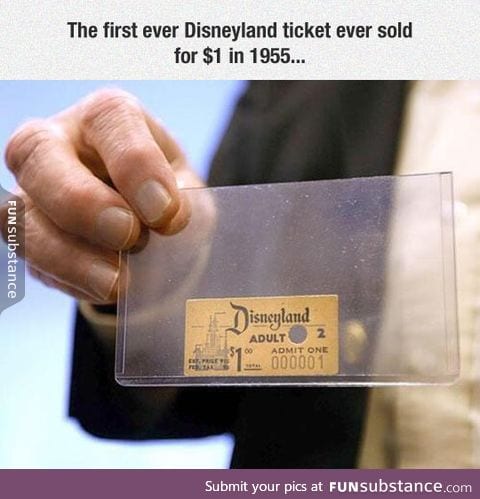 First disneyland ticket