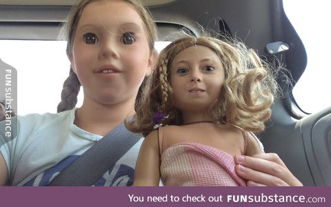 Face swapped with a doll