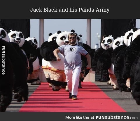 Jack Black and his Panda Army