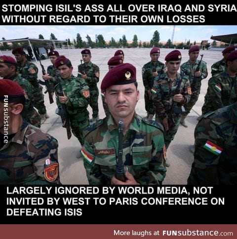 Can we give the Kurdish Peshmerga forces the respecognition they deserve, finally?