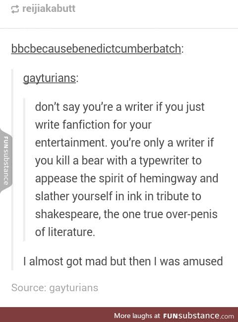 Tf kinda writer does that shit?