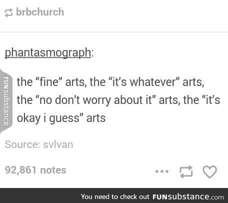 The angsty arts