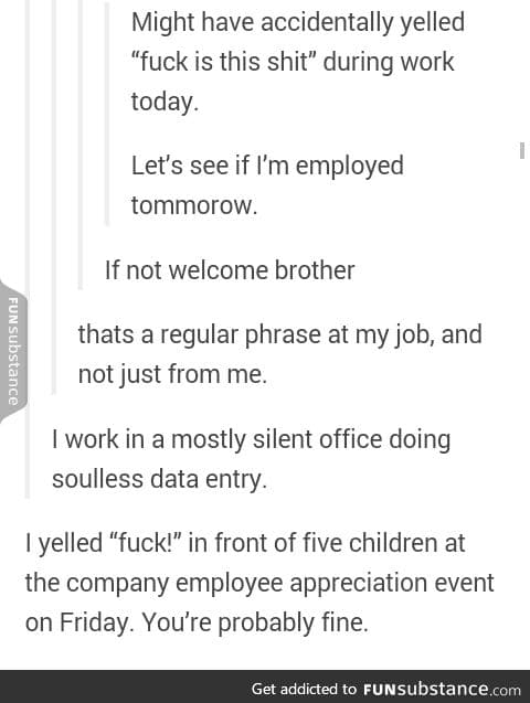 Workplace swearing