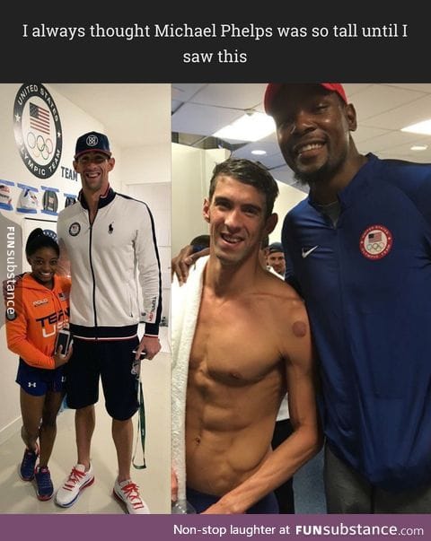 I always thought Michael Phelps was tall