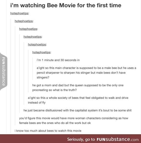 Bee Movie can Bee whatever it wants to Bee.