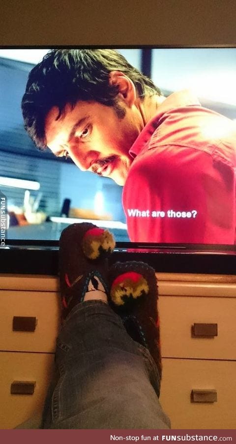 Watching TV with my feet up when suddenly