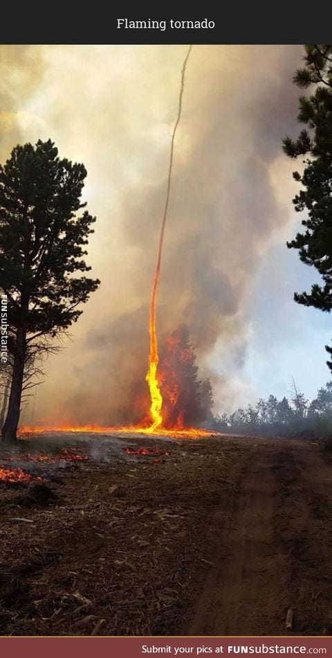 Flaming tornado