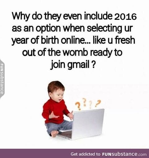 Just born and using the Internet