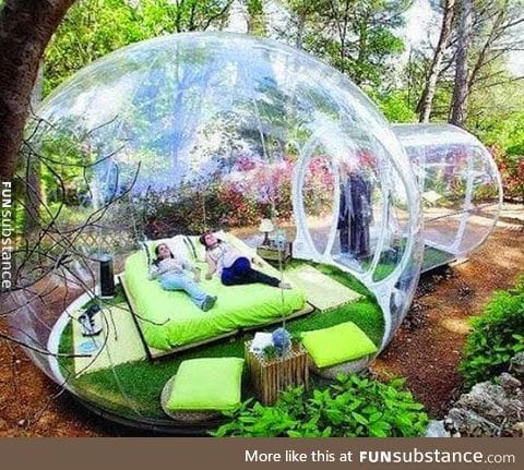 Just imagine watching the rain inside of this bubble