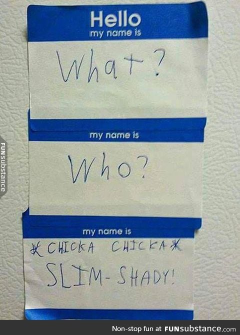 Best Use Of Name Tags I've Ever Seen