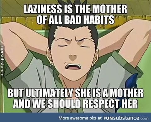 Respect for laziness