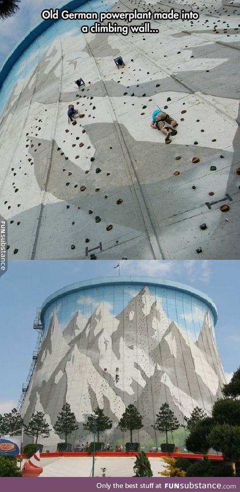 Magnificent climbing wall