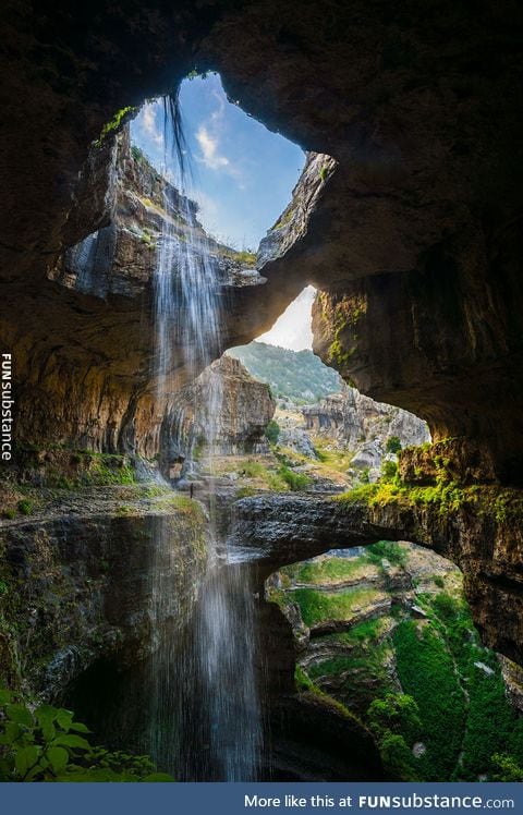 Three bridges cave, lebanon