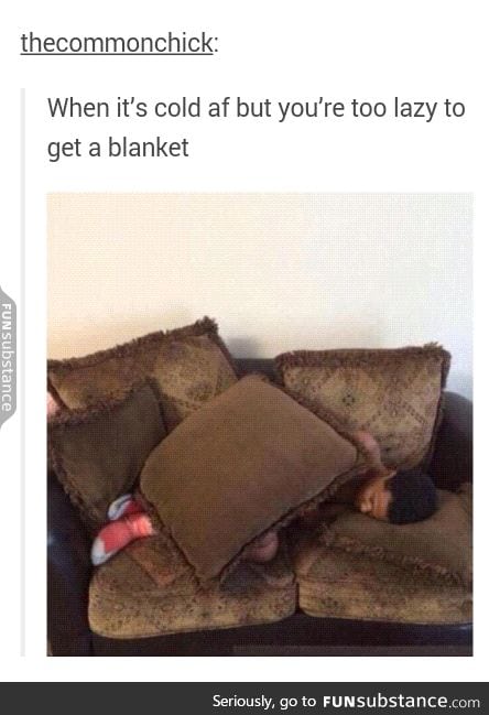 This also applies to when your dog/cat decides to sleep on your blanket -_-