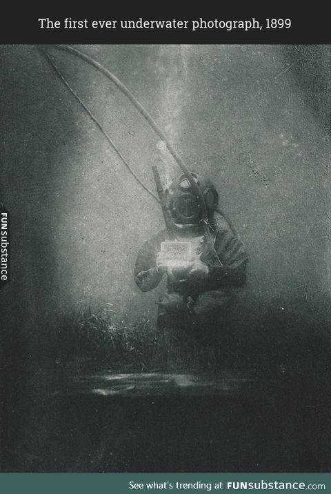 The first ever underwater photograph, 1899