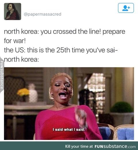 So north Korea is run by sassy black women now?