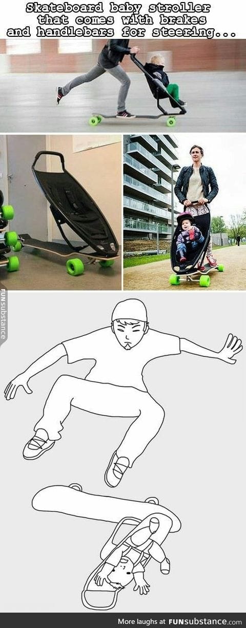 Skateboard stroller