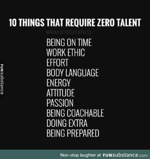 10 things that require zero talent