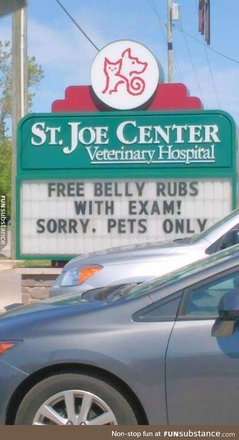 This vet tends to have some pretty unique signs