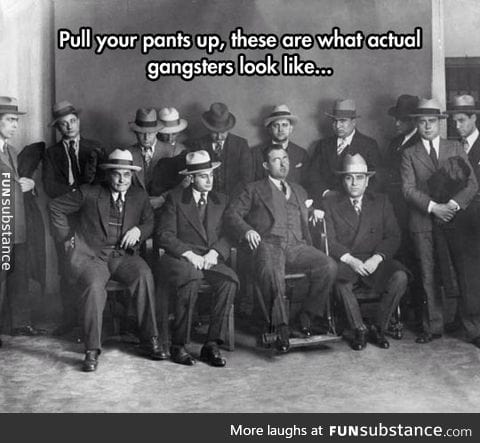 Real gangsters actually look like gentlemen