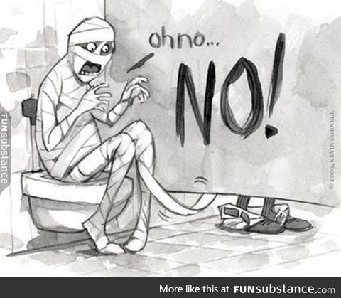 Mummy restroom problems