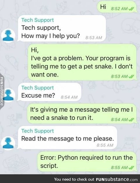 ...But I don't want a pet snake