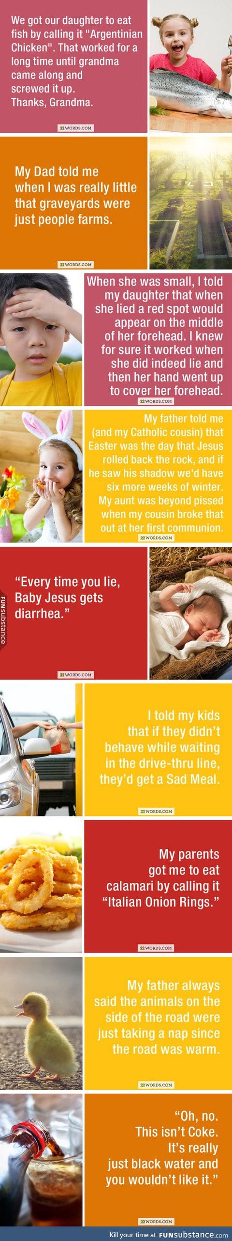 Telling lies to kids