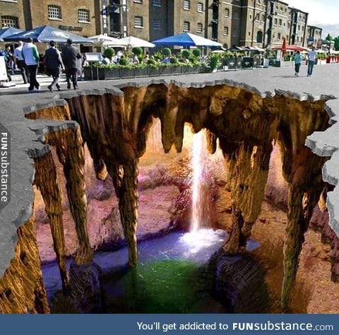 The most amazing 3D chalk art I have ever seen!