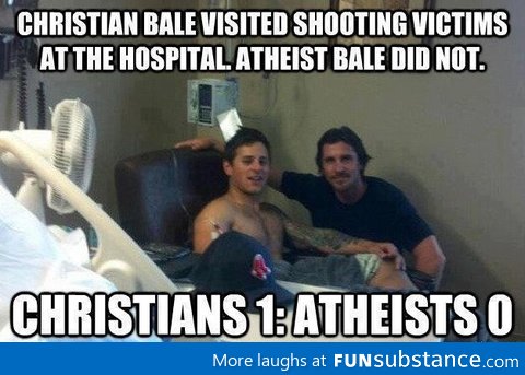 Christians: 1 - Atheists: 0