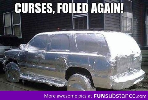 The classic aluminum foil prank