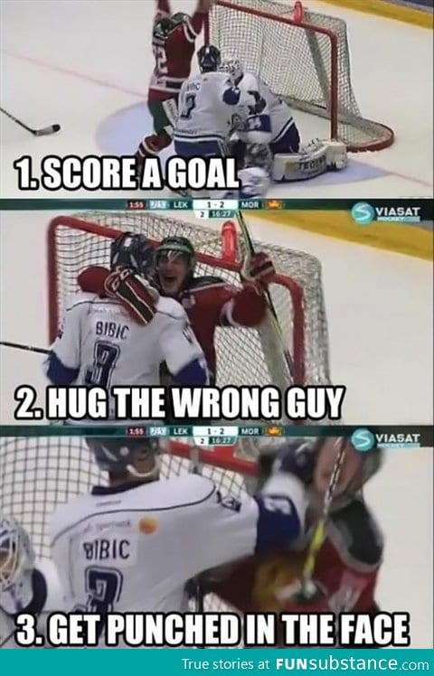 Hugged the wrong guy