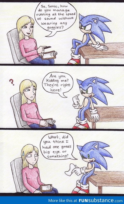 Sonic's eyes finally make sense