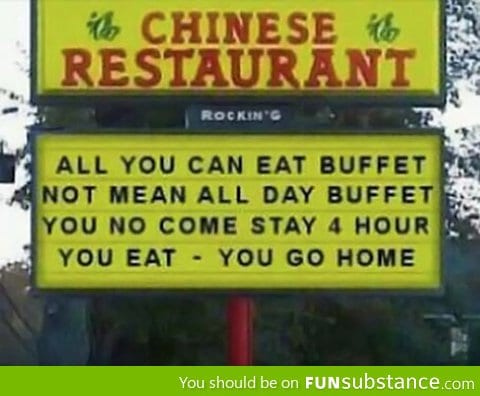 All you can eat buffet