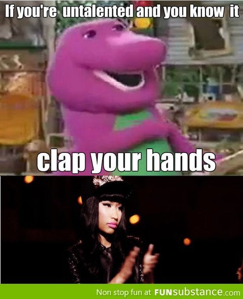 Nicki Minaj Claps Along