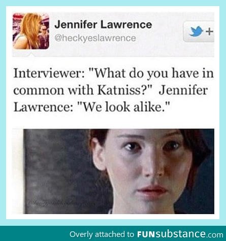 Jennifer Lawrence trolling an interviewer